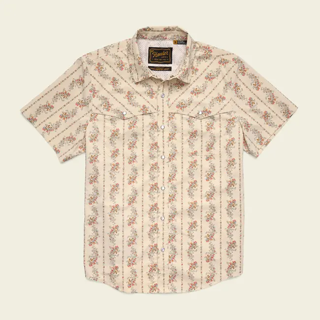 Howler Brothers Open Country Tech Shirt - Grampa's Curtains : Natural
