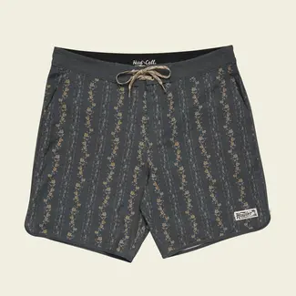 Howler Brothers Bruja Boardshorts - Hibiscus Ribbons : Antique Black