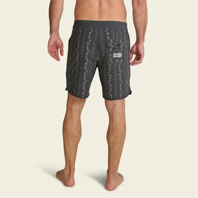 Howler Brothers Bruja Boardshorts - Hibiscus Ribbons : Antique Black