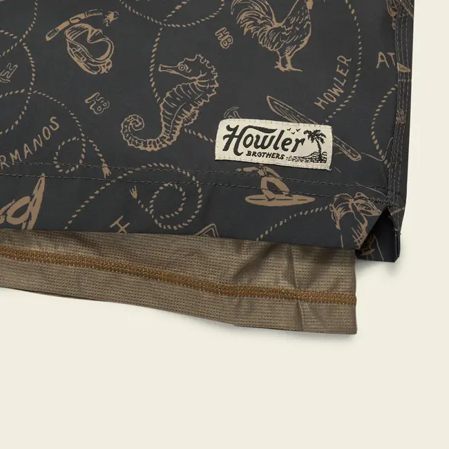 Howler Brothers Deep Set Boardshorts - Sea Rodeo : Antique Black