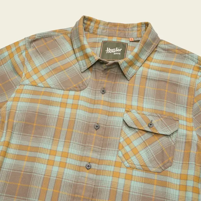 Howler Brothers Harker's Flannel - Kempton Plaid : Taupe