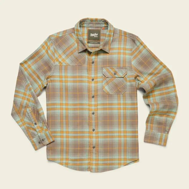 Howler Brothers Harker's Flannel - Kempton Plaid : Taupe