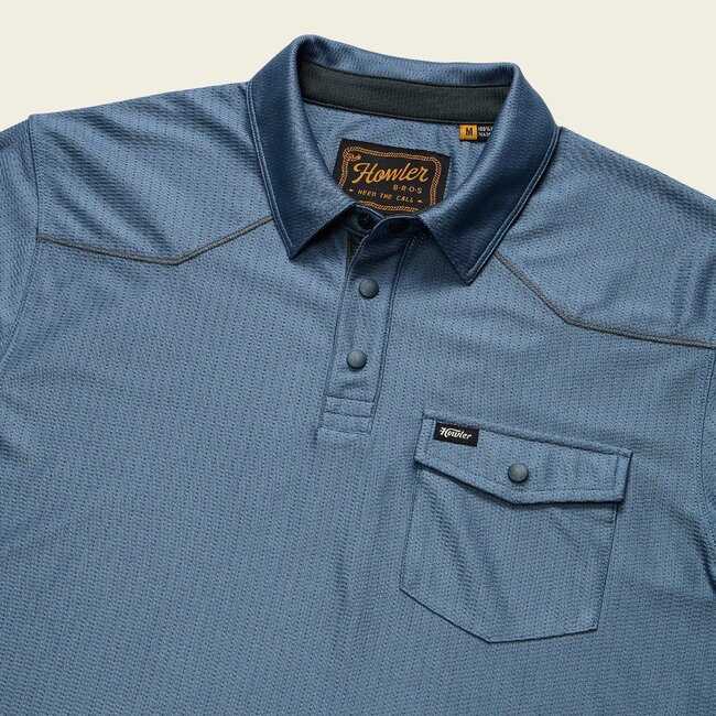 Howler Brothers Ranchero Tech Polo - Mirage Blue