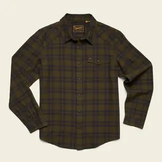 Howler Brothers La Grange Lightweight Flannel : Cohen Plaid : Dark Olive