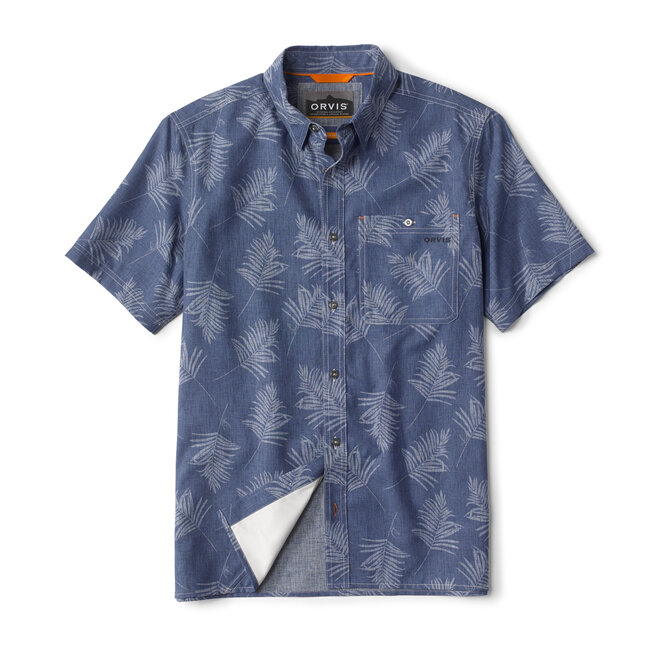 Orvis PRINTED TECH CHAMBRAY S/S