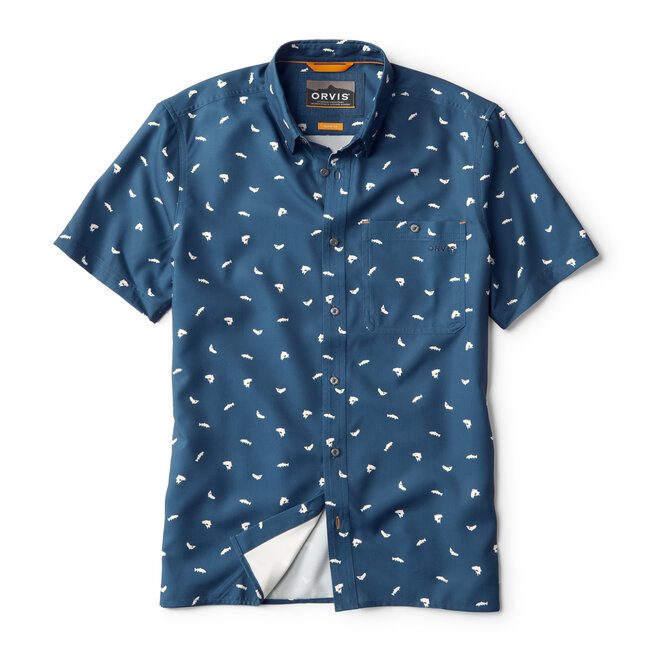 Orvis PRINTED TECH CHAMBRAY S/S