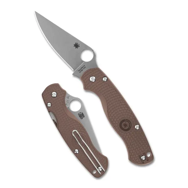 Spyderco Para Military 2 Lightweight Brown FRN, CMP 15V, Plainedge