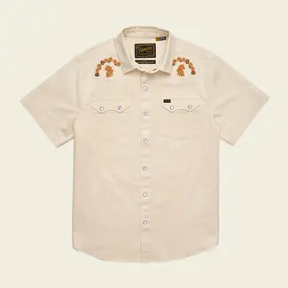 Howler Brothers Crosscut Deluxe Snapshirt - Fowl Play : Off White Dobby
