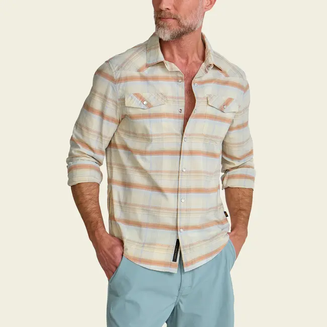 Howler Brothers H Bar B Tech Longsleeve - Cameron Plaid : Cream