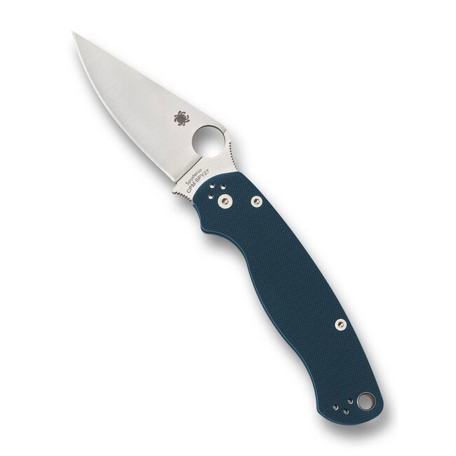 Spyderco PARA MILITARY 2 COBALT BLUE G-10 CPM SPY27 PLAINEDGE