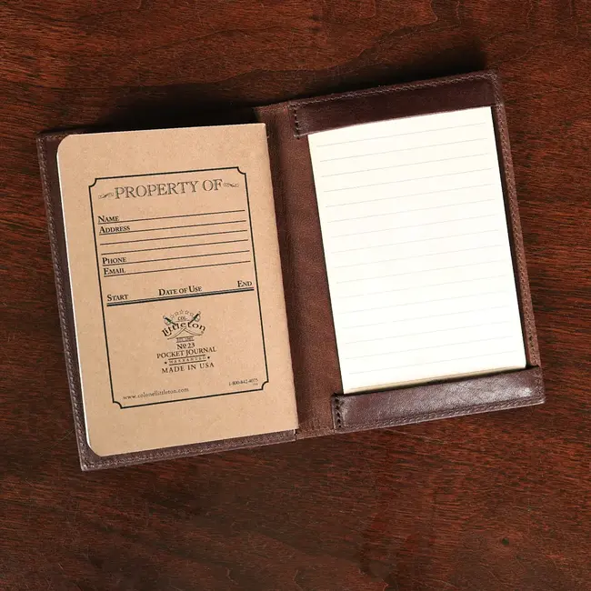 Col. Littleton No. 23 Pocket Journal Vintage Brown