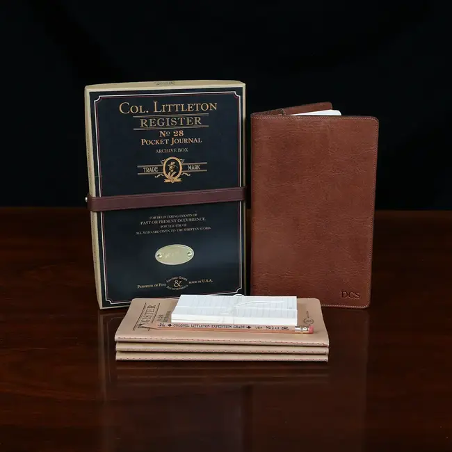 Col. Littleton No. 28 Journal, Ruled, Vintage Brown