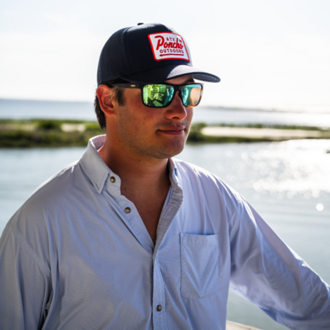 Poncho Outdoors Navy Home Base Hat One Size