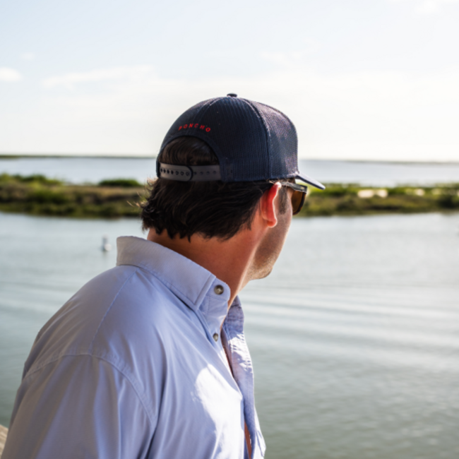Poncho Outdoors Navy Home Base Hat One Size