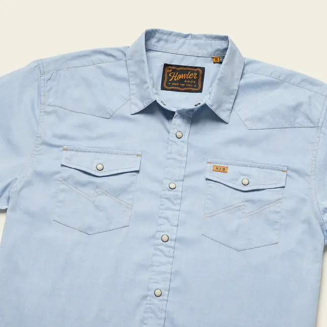 Howler Brothers H Bar B Snapshirt - Faded Blue Oxford
