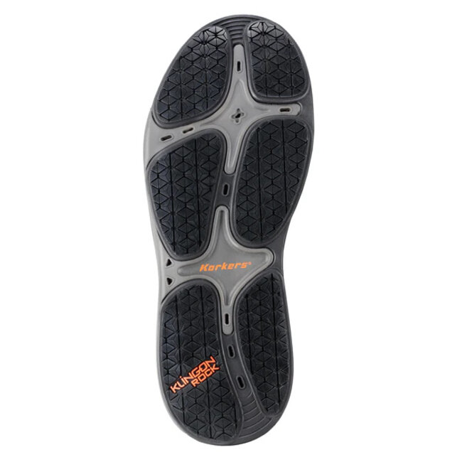 Korkers Stealth Sneaker Boot w/ Fixed Kling-On Rock Soles, Black