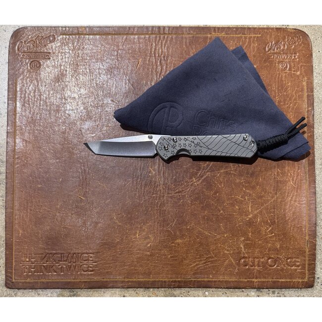 Chris Reeve Knives Small Sebenza 31 Forever Flag Glass Blasted Tanto