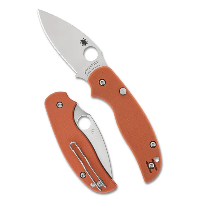 Spyderco SAGE 6 BURNT ORANGE G-10 CPM REX 121 PLAINEDGE