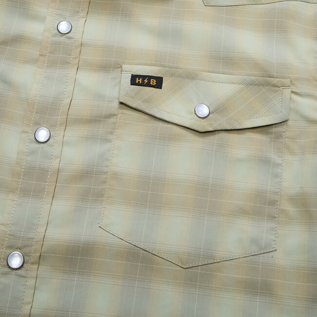 Howler Brothers H Bar B Tech Longsleeve - Kent Plaid : Fog Green