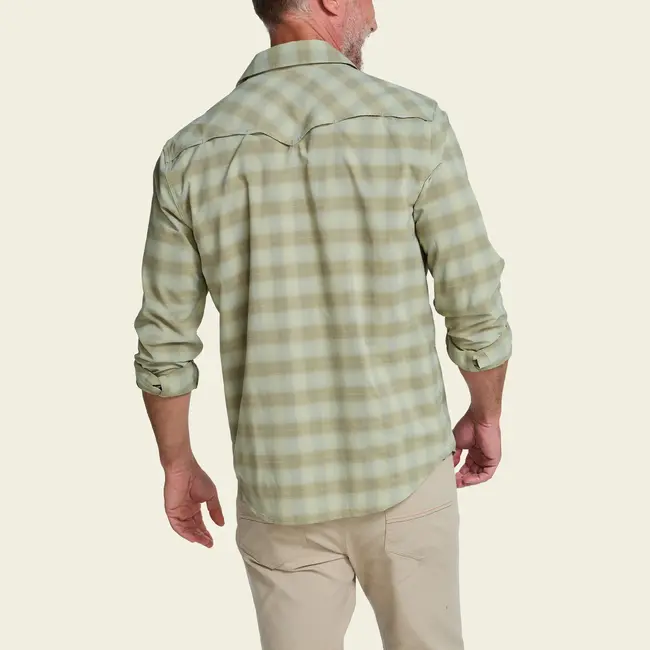 Howler Brothers H Bar B Tech Longsleeve - Kent Plaid : Fog Green