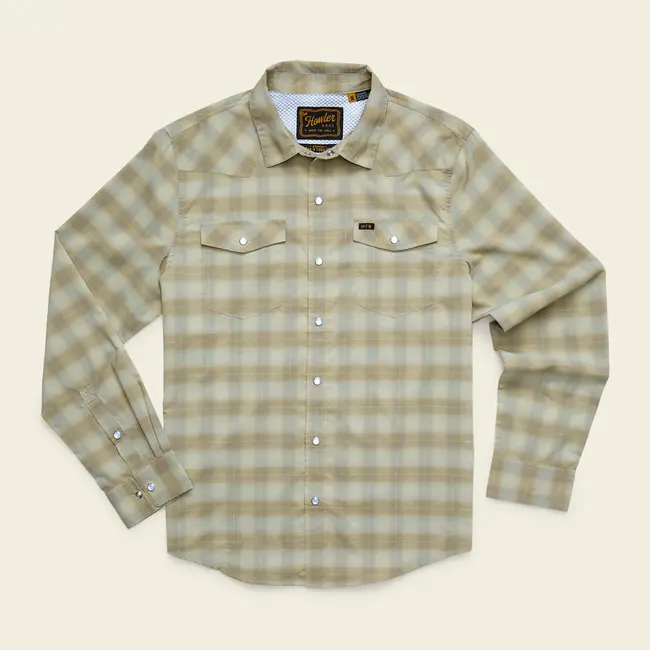Howler Brothers H Bar B Tech Longsleeve - Kent Plaid : Fog Green