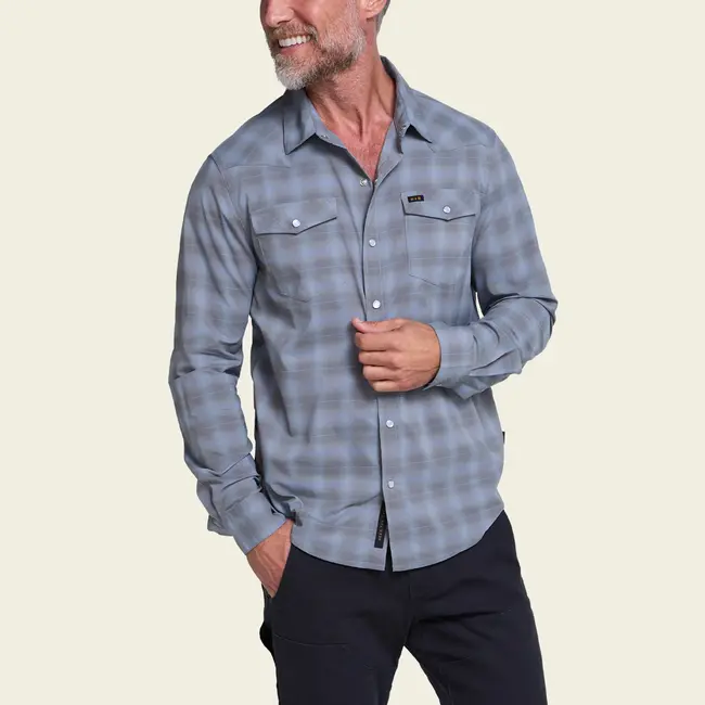 Howler Brothers H Bar B Tech Longsleeve - Kent Plaid : Tradewinds
