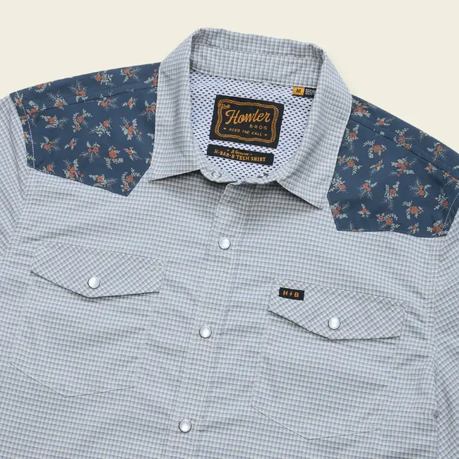 Howler Brothers H Bar B Tech Longsleeve - Rancher Floral : Smoke Blue