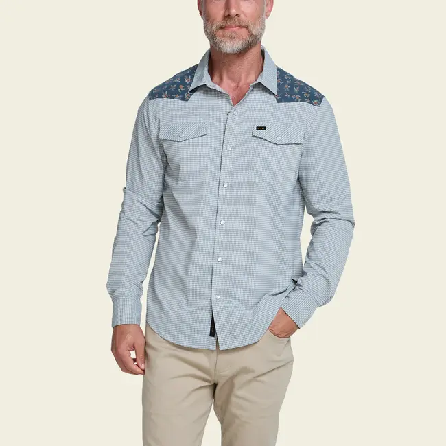 Howler Brothers H Bar B Tech Longsleeve - Rancher Floral : Smoke Blue