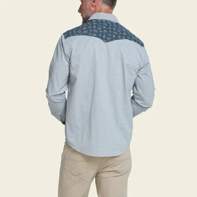 Howler Brothers H Bar B Tech Longsleeve - Rancher Floral : Smoke Blue