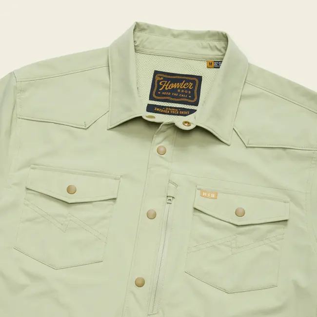 Howler Brothers Emerger Tech Longsleeve - Fog Green