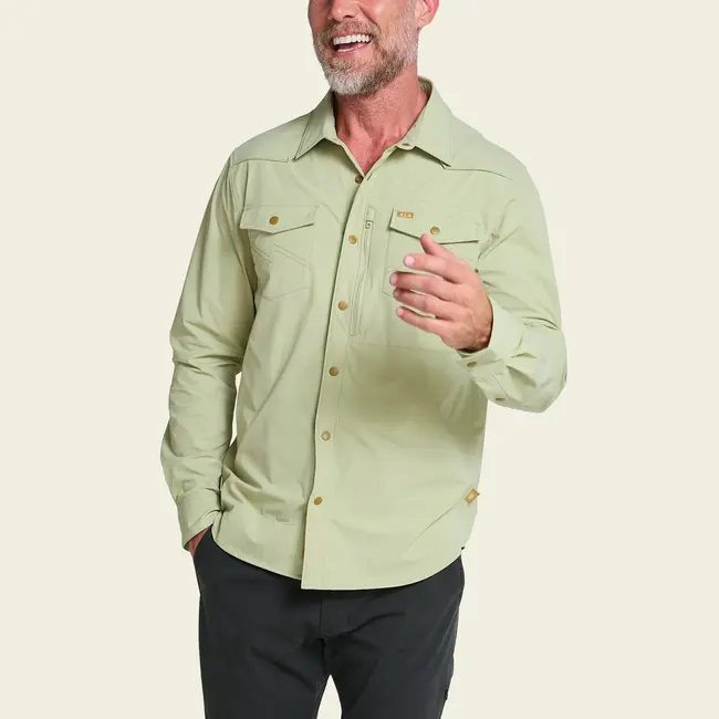 Howler Brothers Emerger Tech Longsleeve - Fog Green