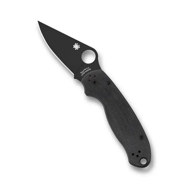 Spyderco Para 3 Pln Blk/ Black G-10