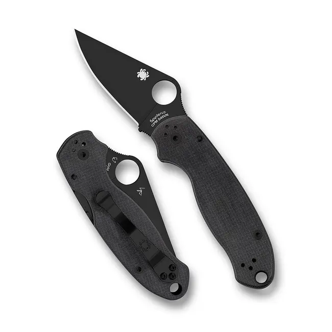 Spyderco Para 3 Pln Blk/ Black G-10