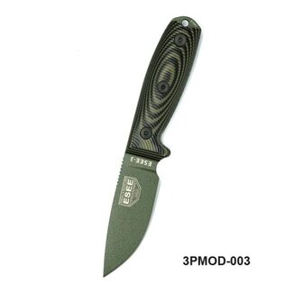 ESEE Model 3 3D Fixed Blade Knife OD Green/Black G-10