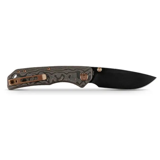 Vosteed Marten 330 Button Lock Folder - Copper Carbon Fiber