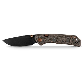 Vosteed Marten 330 Button Lock Folder - Copper Carbon Fiber