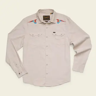 Howler Brothers Crosscut Deluxe Longsleeve - Parrot Patrol : Dune Chambray