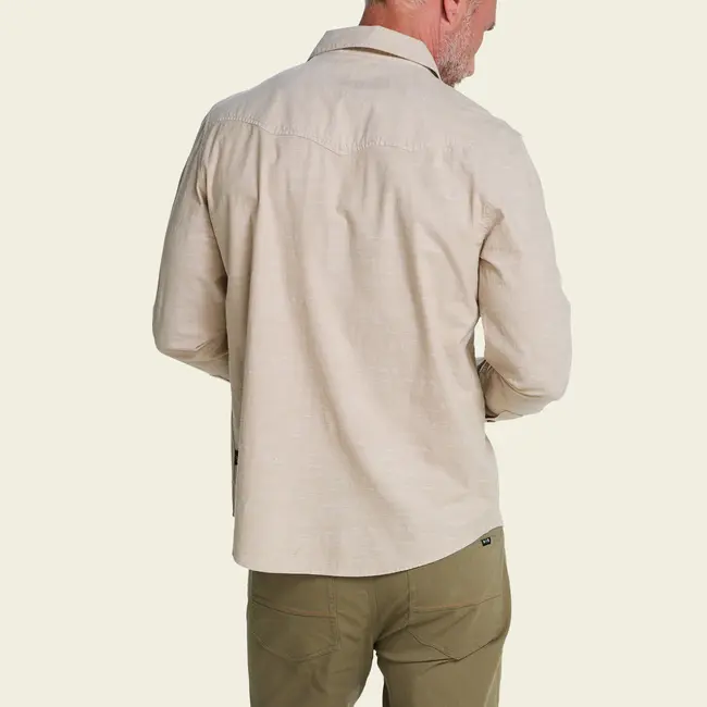 Howler Brothers Crosscut Deluxe Longsleeve - Parrot Patrol : Dune Chambray