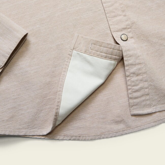 Howler Brothers Crosscut Deluxe Longsleeve - Parrot Patrol : Dune Chambray