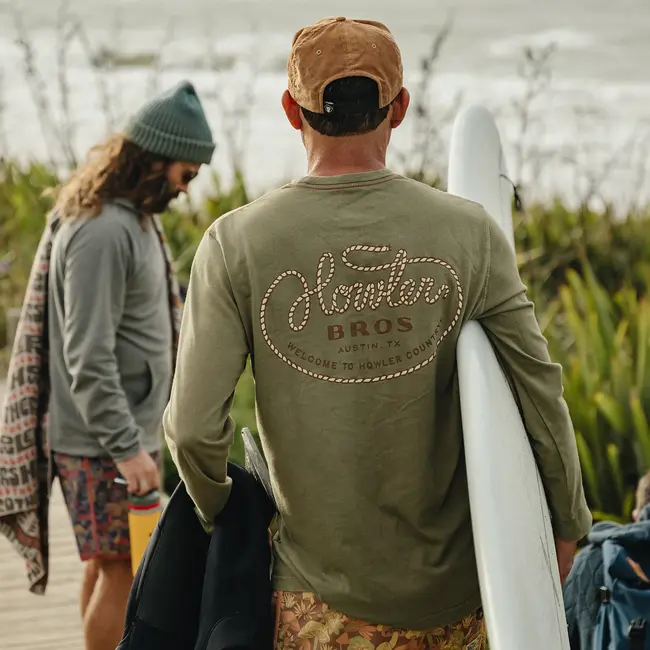 Howler Brothers Cotton Longsleeve T-Shirt - Howler Lasso : Fatigue