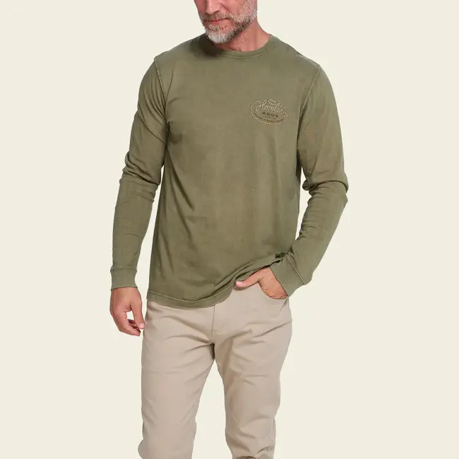 Howler Brothers Cotton Longsleeve T-Shirt - Howler Lasso : Fatigue