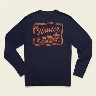 Howler Brothers Cotton Longsleeve T-Shirt - Howler Posse : Navy