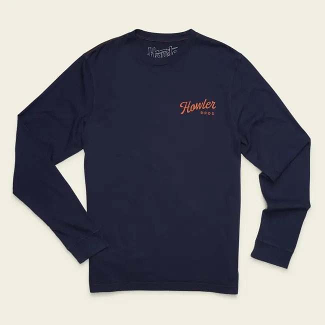 Howler Brothers Cotton Longsleeve T-Shirt - Howler Posse : Navy