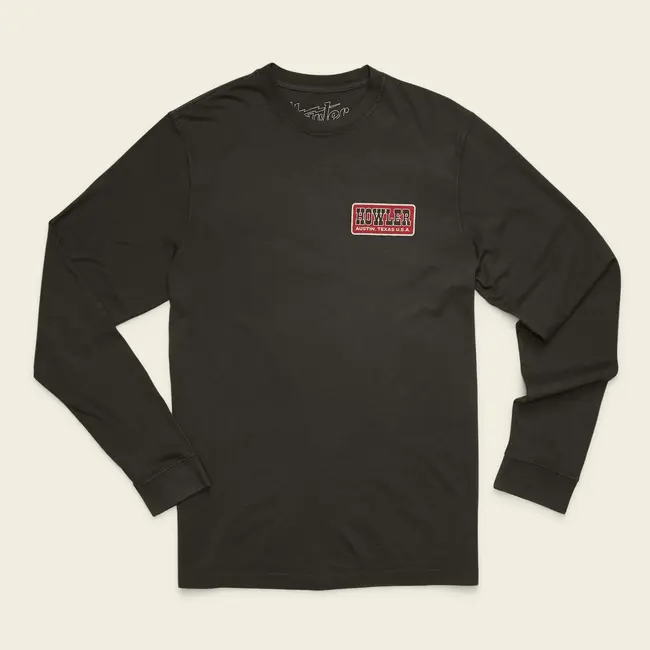 Howler Brothers Cotton Longsleeve T-Shirt - Howler Slab : Antique Black
