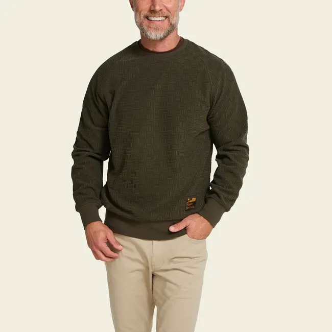 Howler Brothers Eleos Fleece Crewneck - Grids : Army