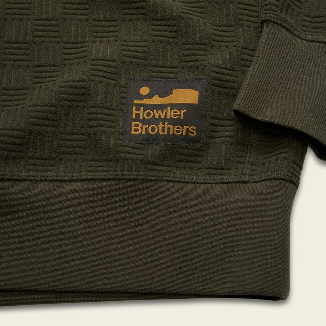 Howler Brothers Eleos Fleece Crewneck - Grids : Army