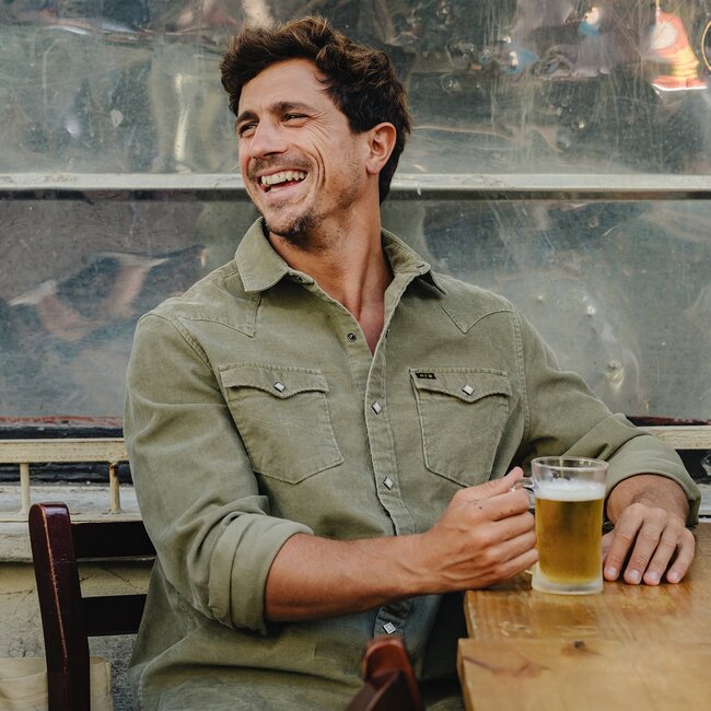 Howler Brothers Banning Corduroy Snapshirt - Aloe