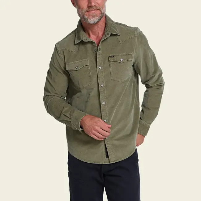 Howler Brothers Banning Corduroy Snapshirt - Aloe