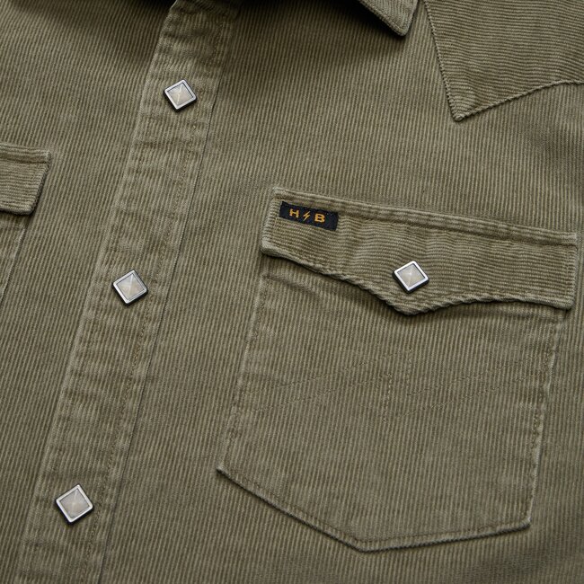 Howler Brothers Banning Corduroy Snapshirt - Aloe