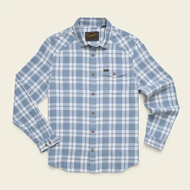 Howler Brothers La Grange Lightweight Flannel - Cohen Plaid : Iron Blue